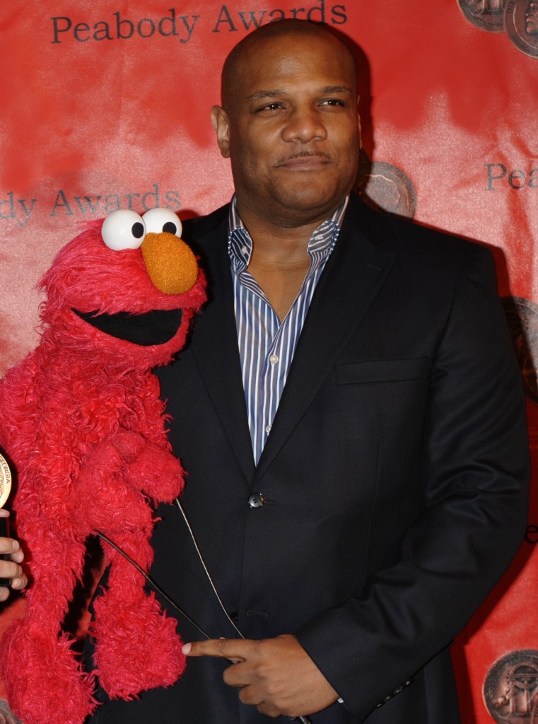 Hey kids! I mean...no no, not your kids...just...just here, talk to Elmo!