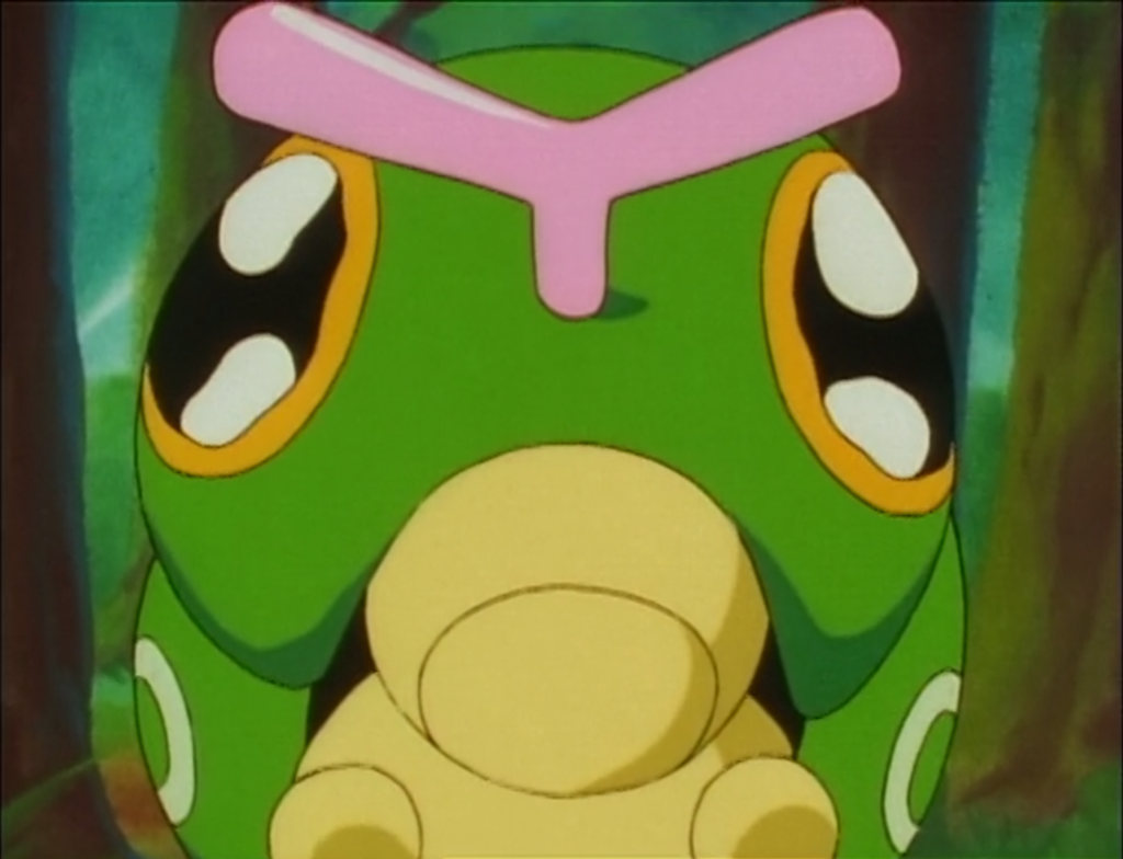 Caterpie stuggling to cope after being called disgusting.